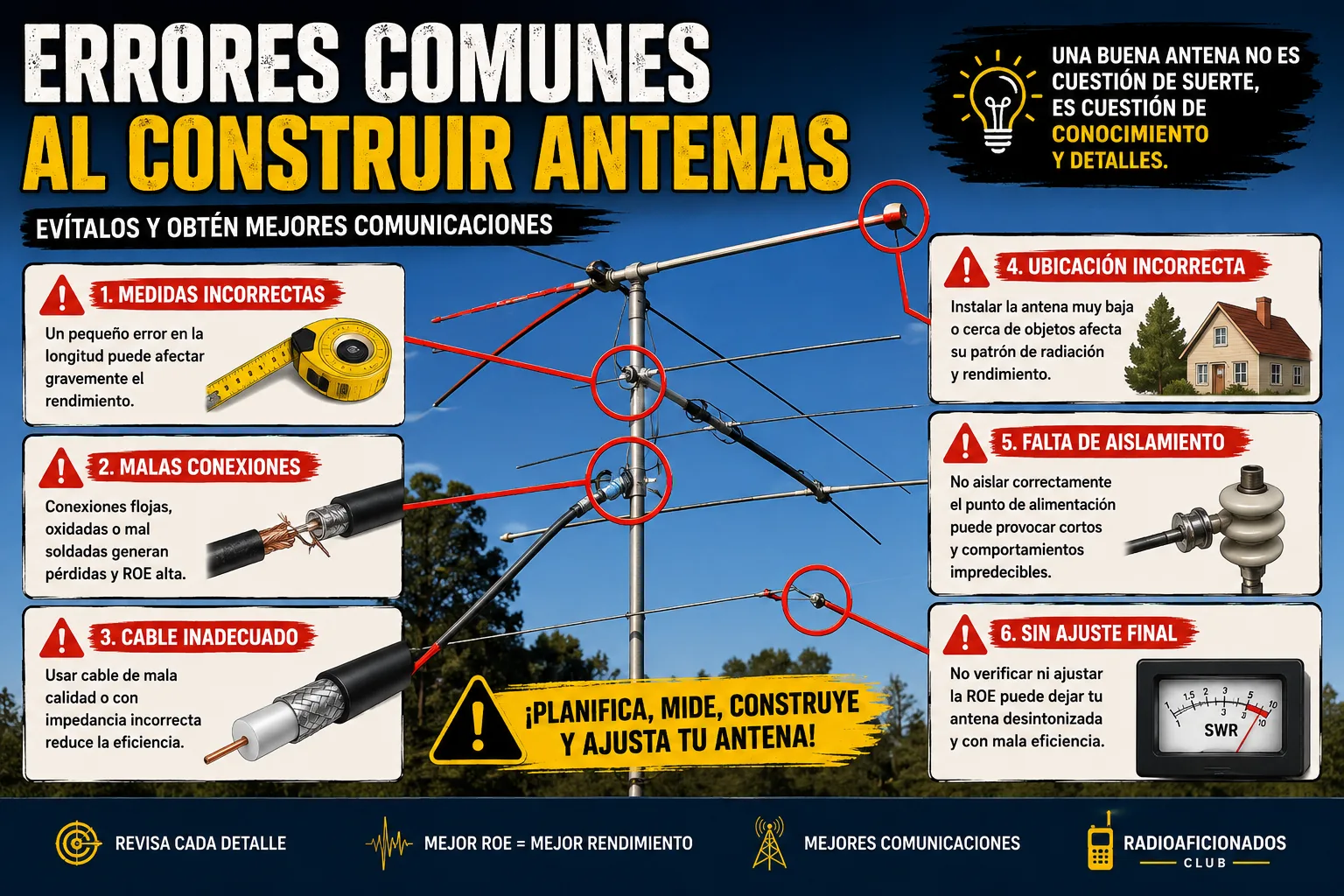 Errores comunes al construir antenas