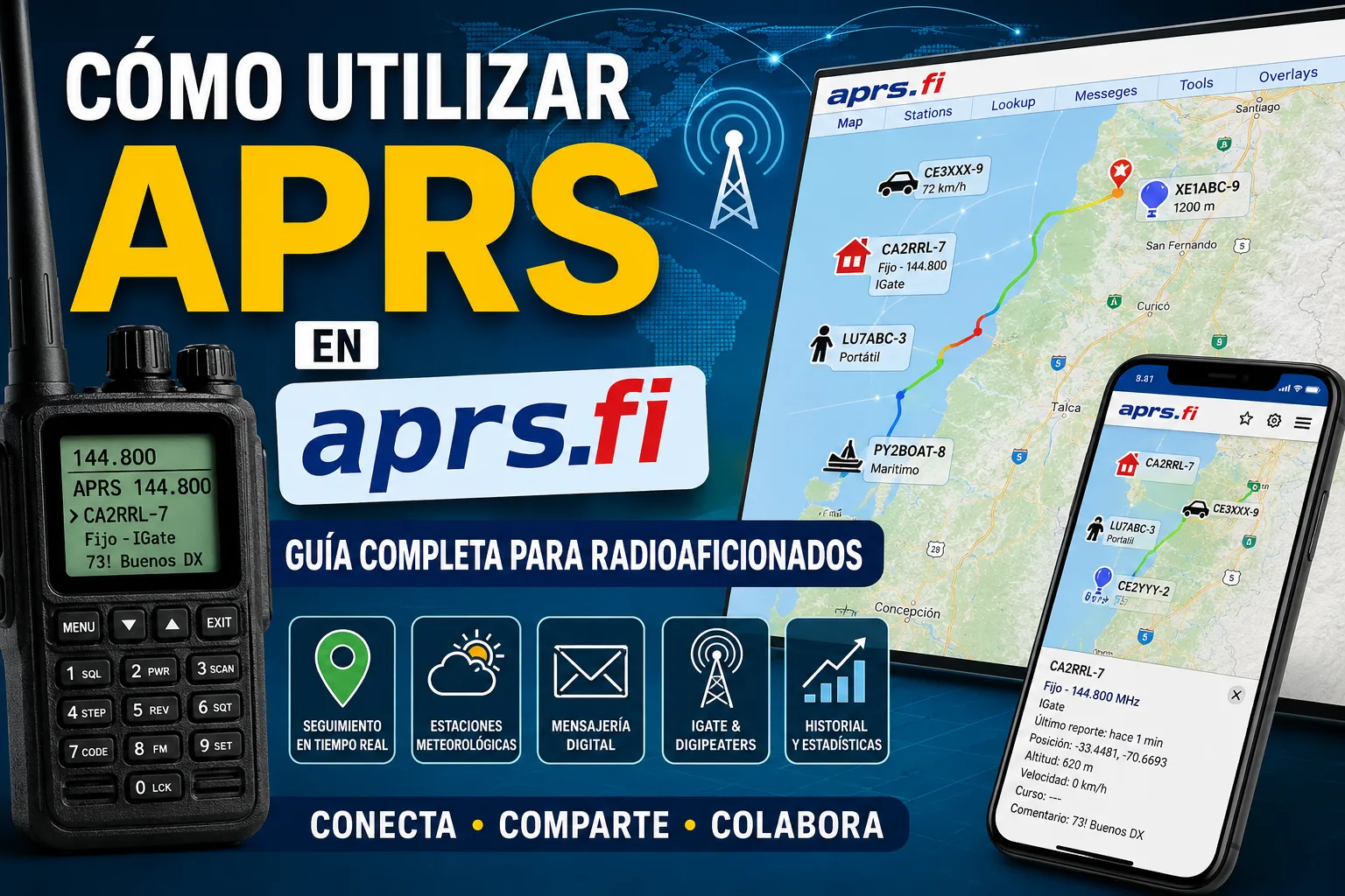 Como utilizar aprs en aprs fi