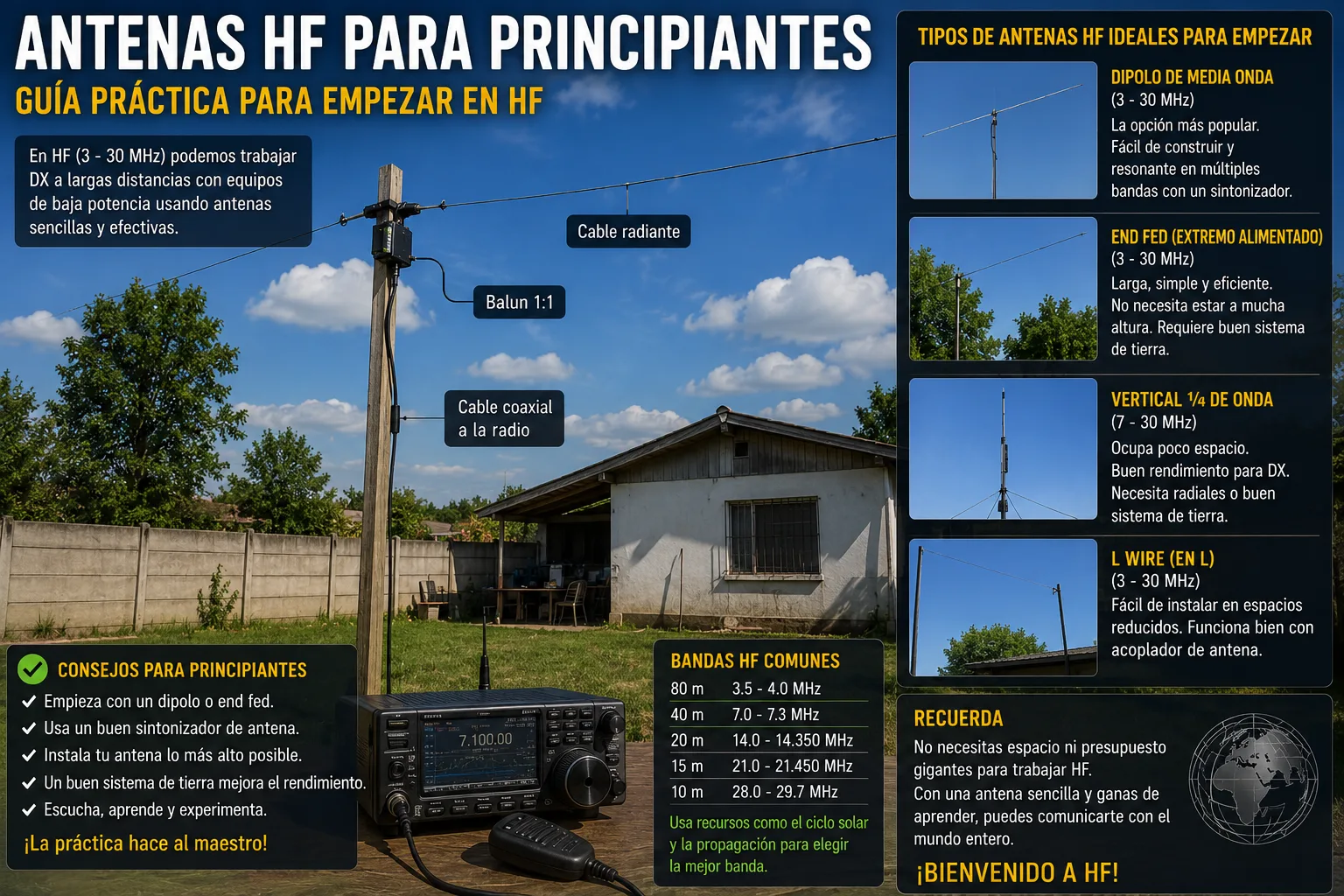 Antenas HF para principiantes